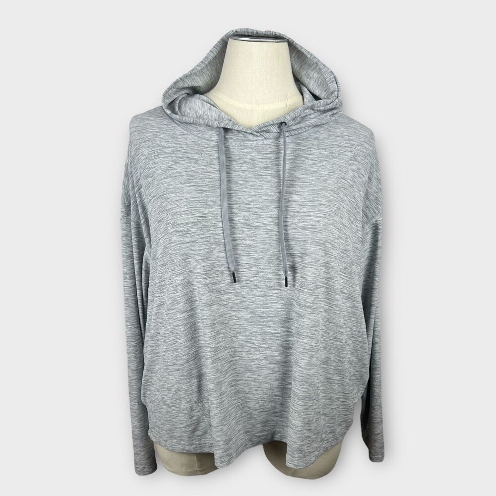 Old Navy Women’s Light Heather Gray Hooded Sweatshirt‎ Size 3XL/4XL Soft pockets
